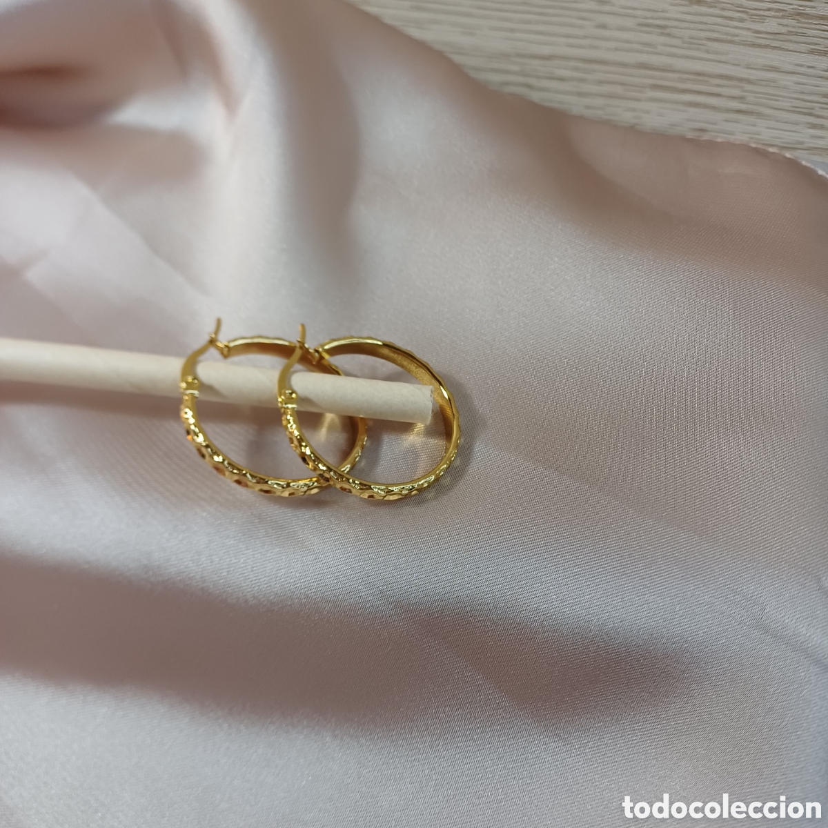 Joyeria: ARRACADAS CHAPADO ORO 18 K LABRADOS - Foto 5