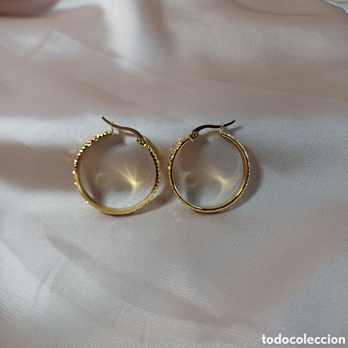 Joyeria: ARRACADAS CHAPADO ORO 18 K LABRADOS - Foto 1