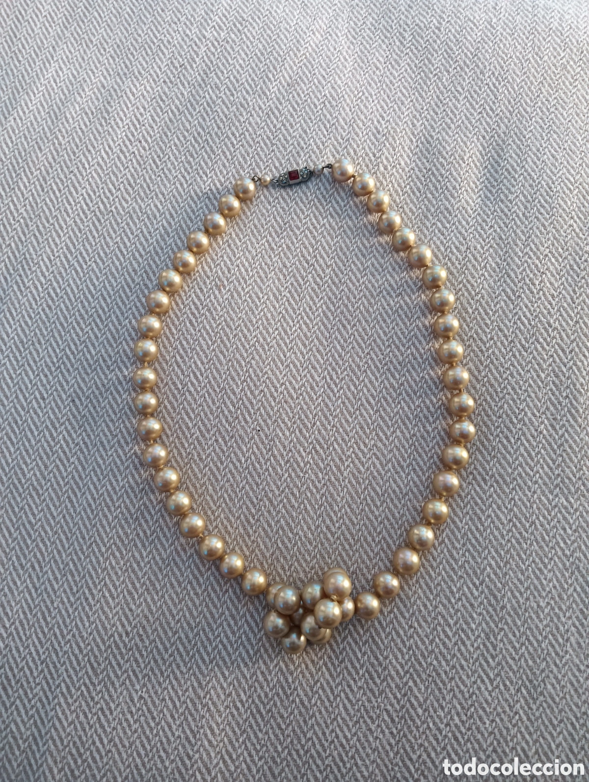 Joyeria: Collar vintage de perlas artificiales