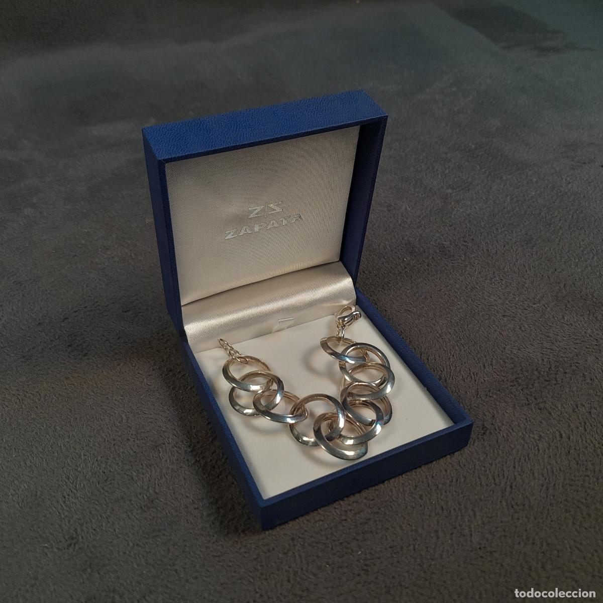 Joyeria: J-4595. PULSERA DE ESLABONES CIRCULARES EN PLATA DE LEY. ZAPATA. SIGLO XX