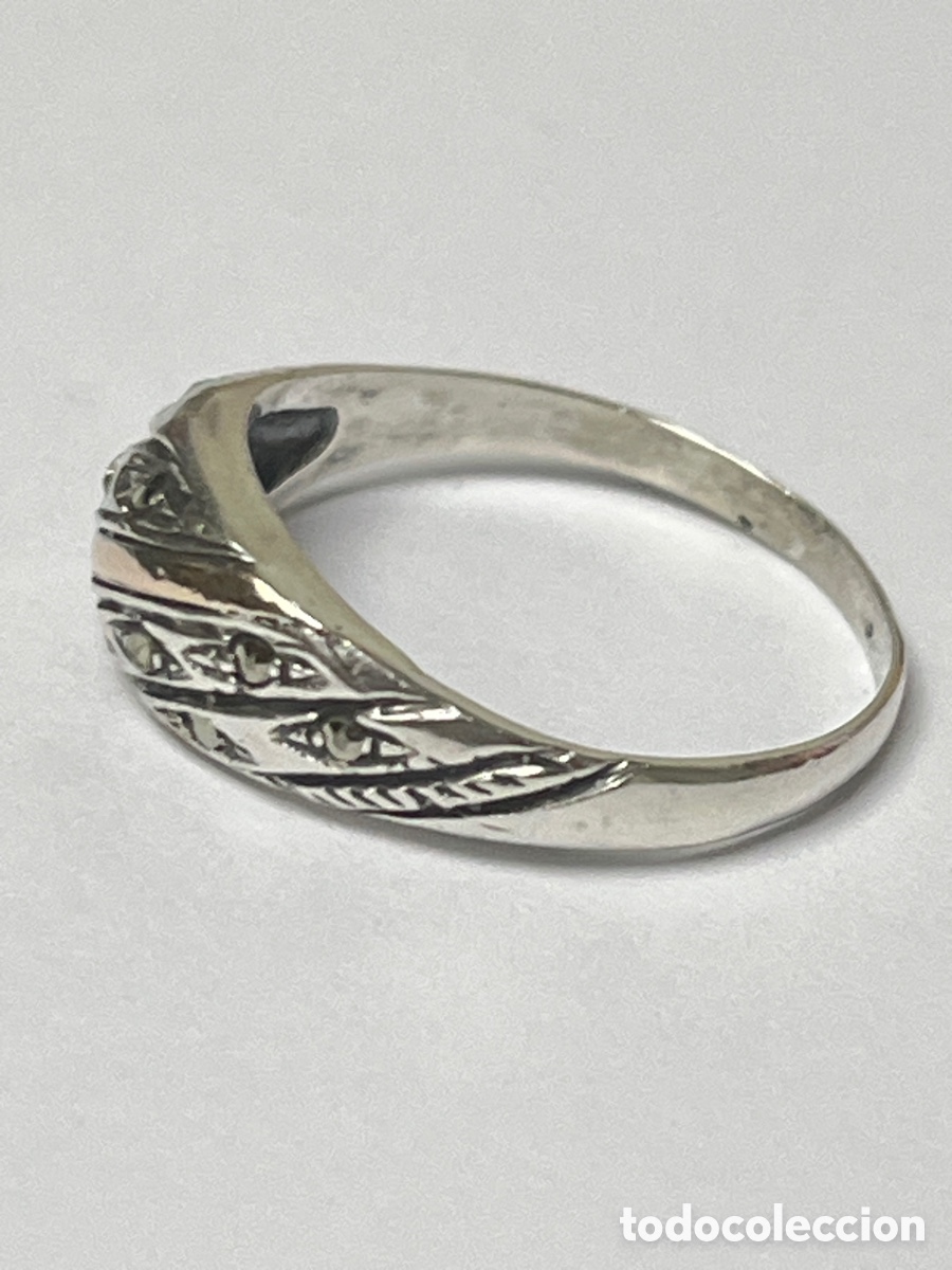 Joyeria: Anillo de plata , oro y marquesitas /S533 - Foto 2