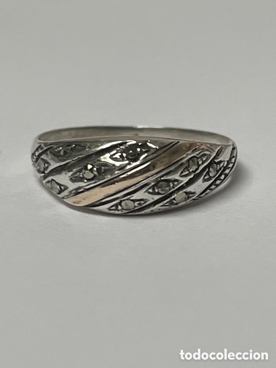Joyeria: Anillo de plata , oro y marquesitas /S533 - Foto 5