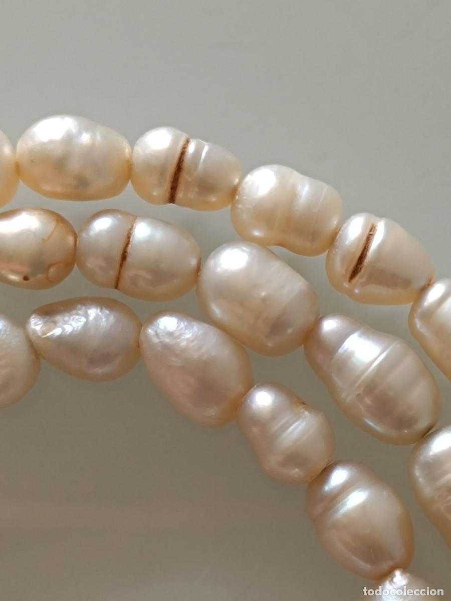 Joyeria: Collar Antiguo De Perlas Naturales Barrocas - Foto 4