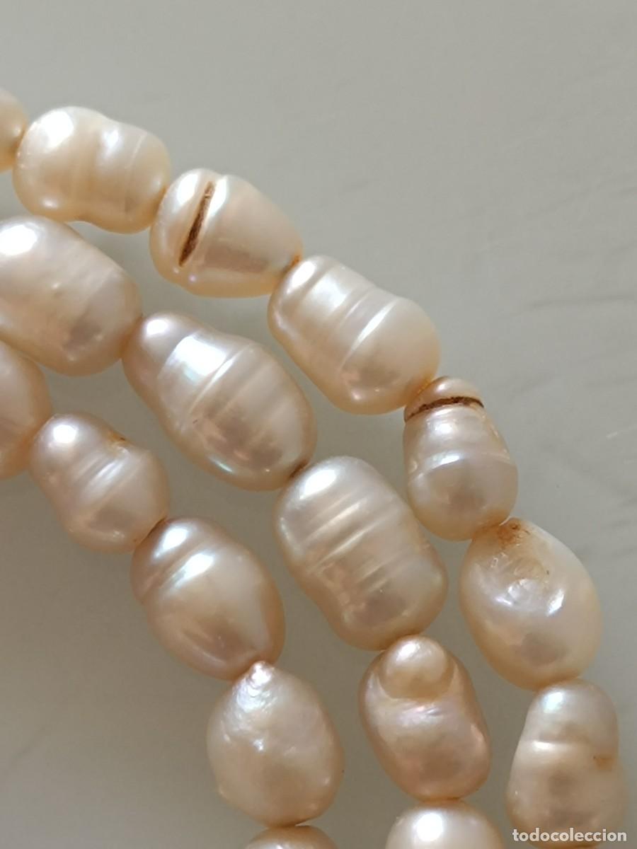 Joyeria: Collar Antiguo De Perlas Naturales Barrocas - Foto 5