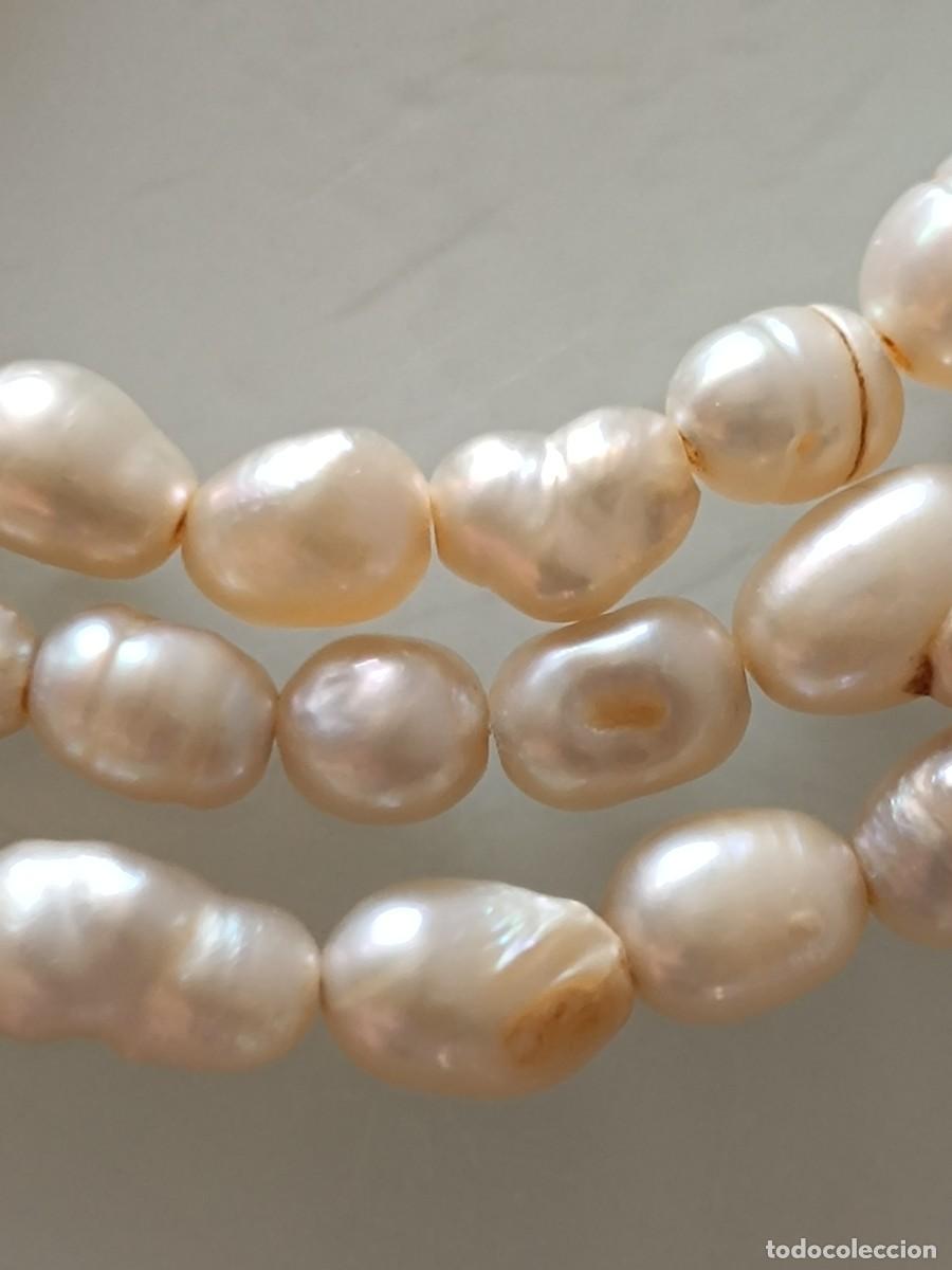 Joyeria: Collar Antiguo De Perlas Naturales Barrocas - Foto 8