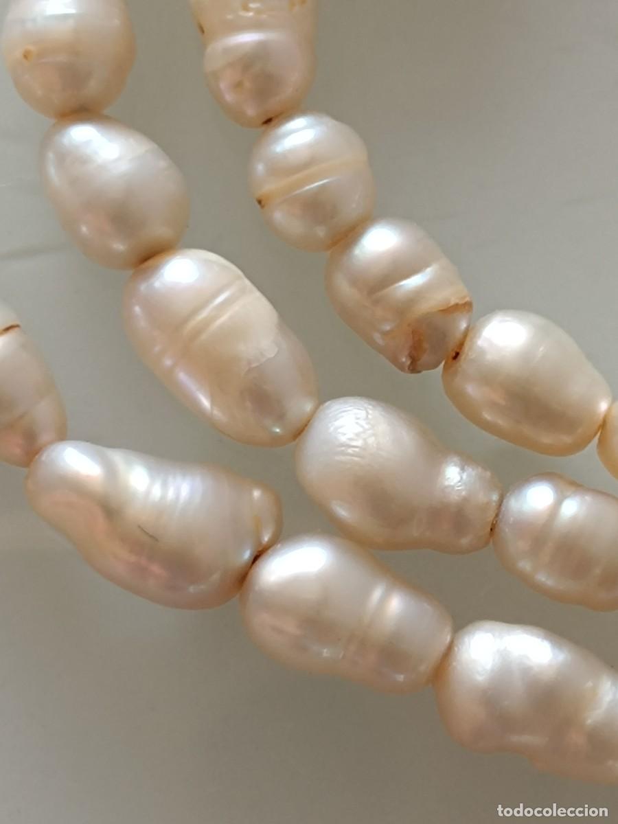Joyeria: Collar Antiguo De Perlas Naturales Barrocas - Foto 9