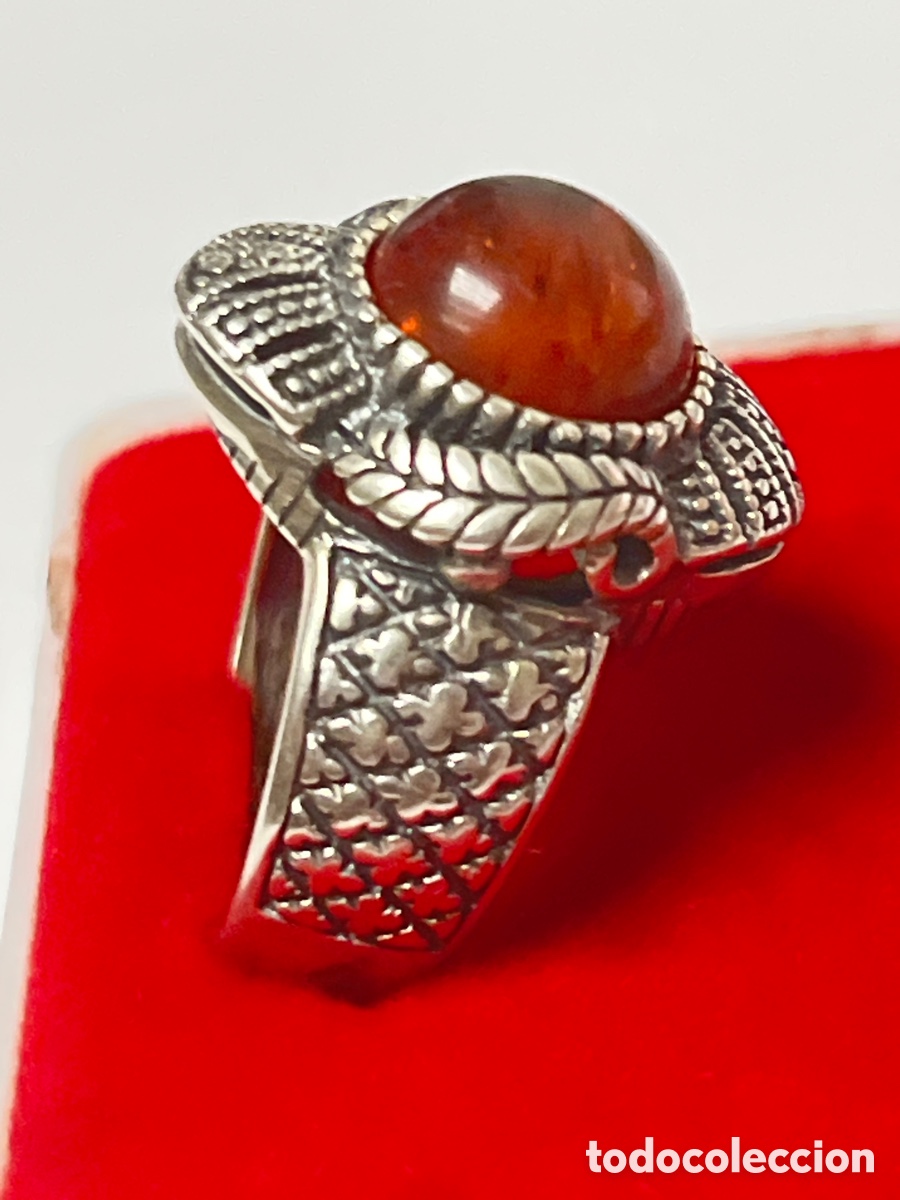 Joyeria: Anillo de plata con Ambar S531 - Foto 3