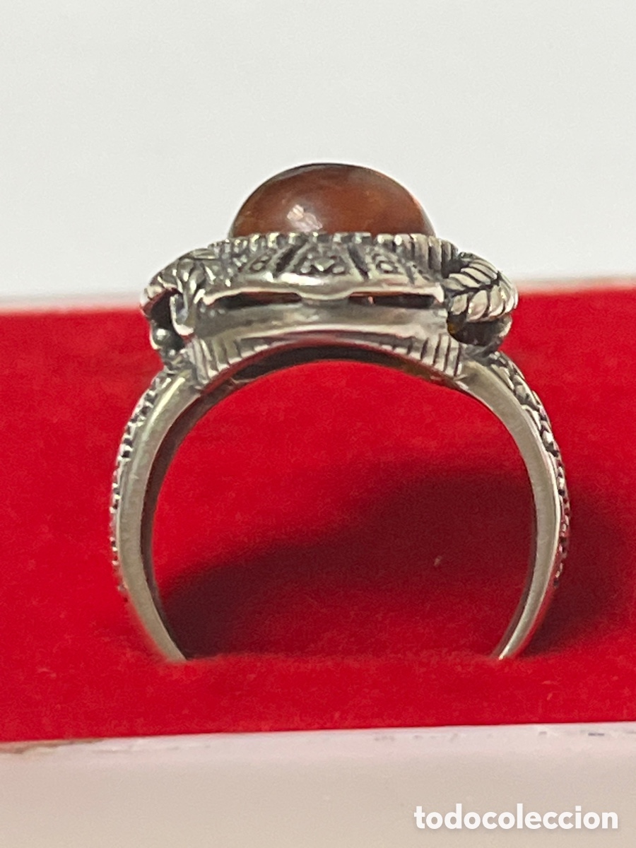 Joyeria: Anillo de plata con Ambar S531 - Foto 4