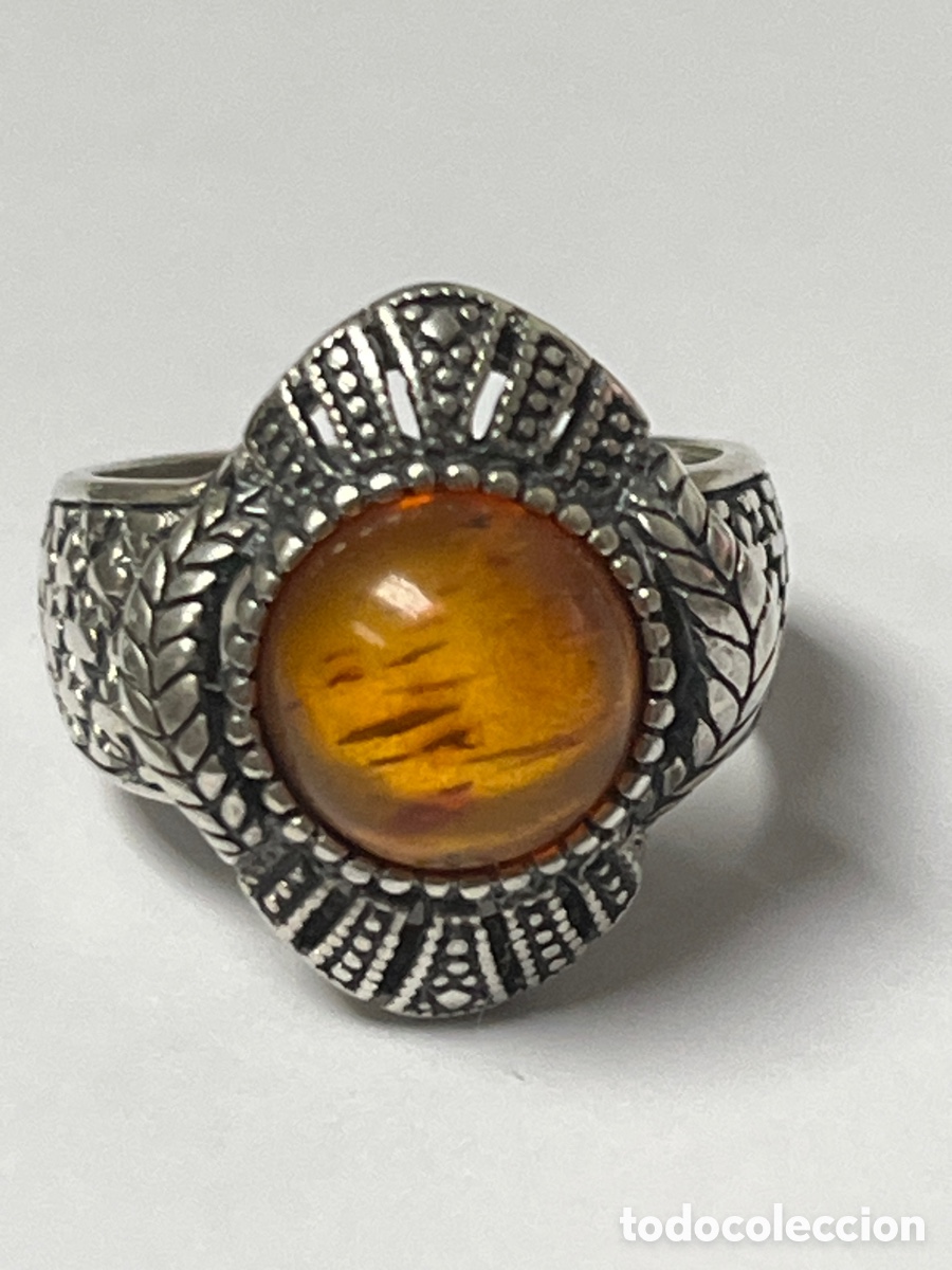 Joyeria: Anillo de plata con Ambar S531 - Foto 5