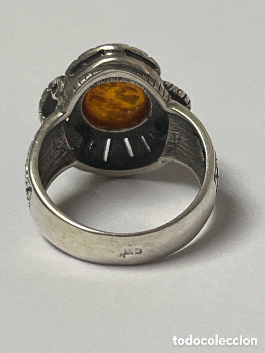 Joyeria: Anillo de plata con Ambar S531 - Foto 6