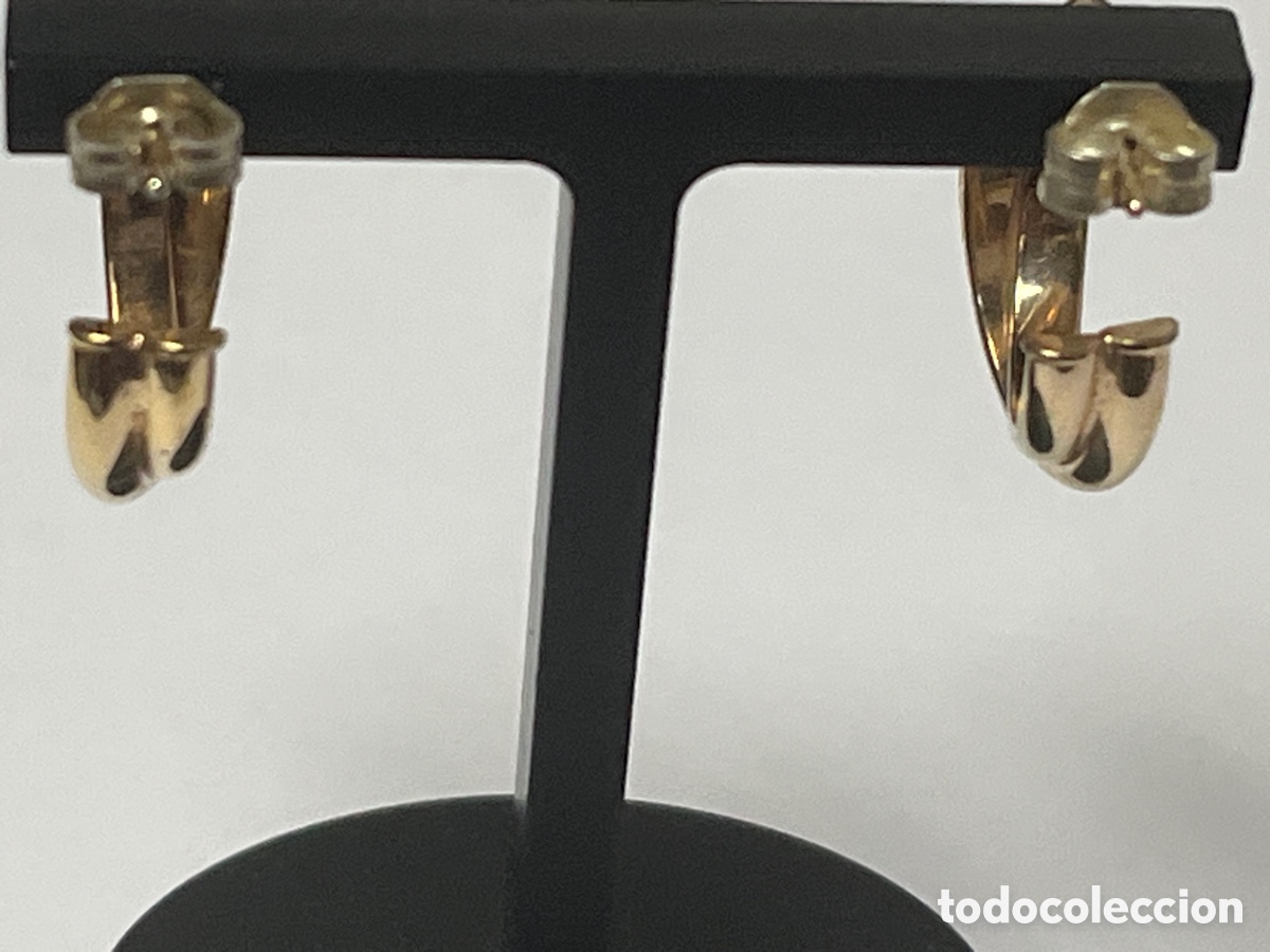 Joyeria: Pendientes de plata dorado P532 - Foto 4