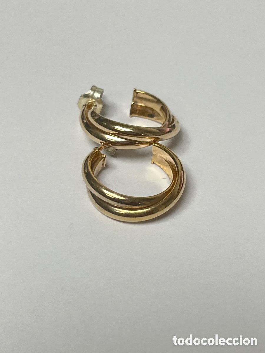 Joyeria: Pendientes de plata dorado P532 - Foto 5