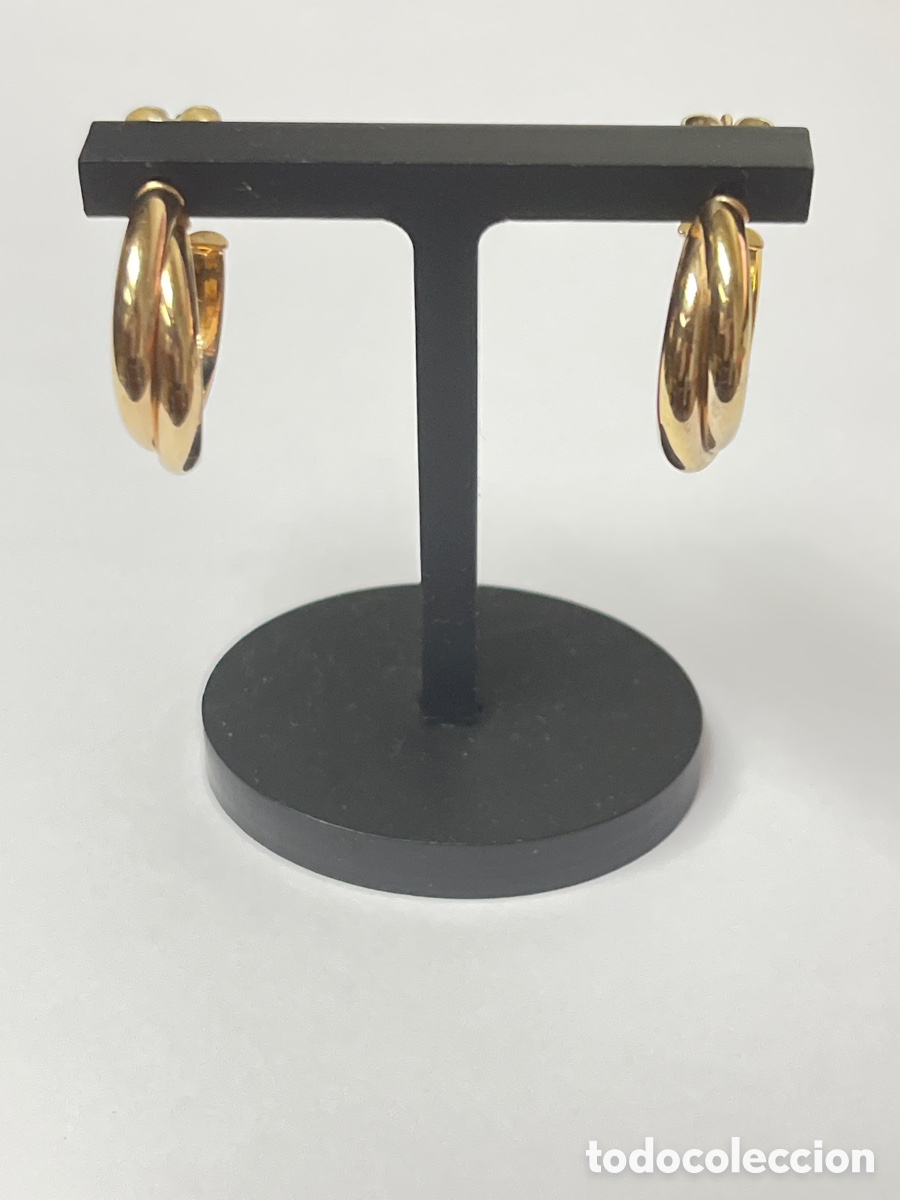 Joyeria: Pendientes de plata dorado P532 - Foto 1