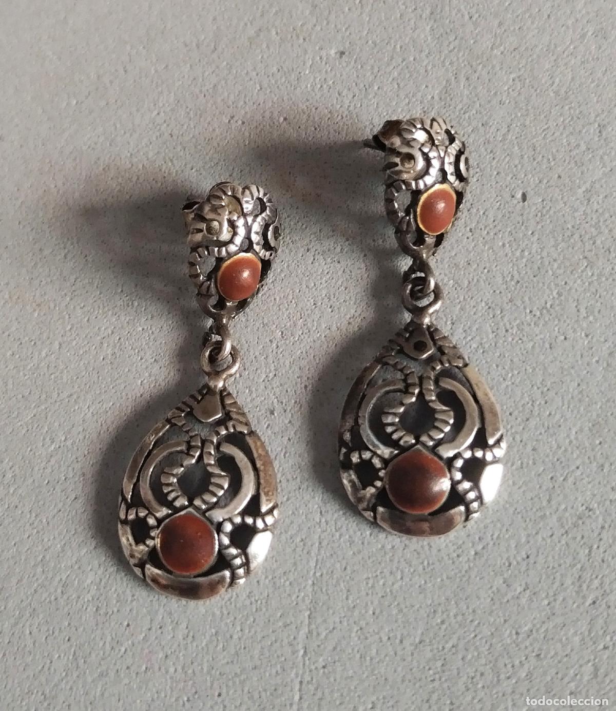 Joyeria: Pendientes de plata de ley, cierre de presi&oacute;n. - Foto 2
