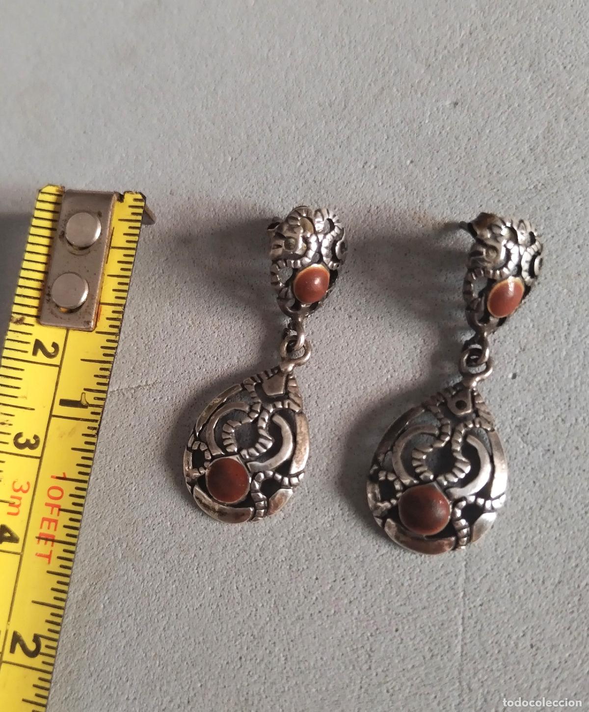 Joyeria: Pendientes de plata de ley, cierre de presi&oacute;n. - Foto 3