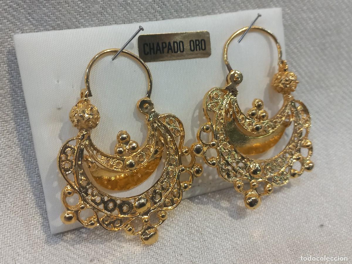 Joyeria: CRIOLLA &uml;CHARRA&uml; G. (chapado oro) 3,8cm - Foto 2