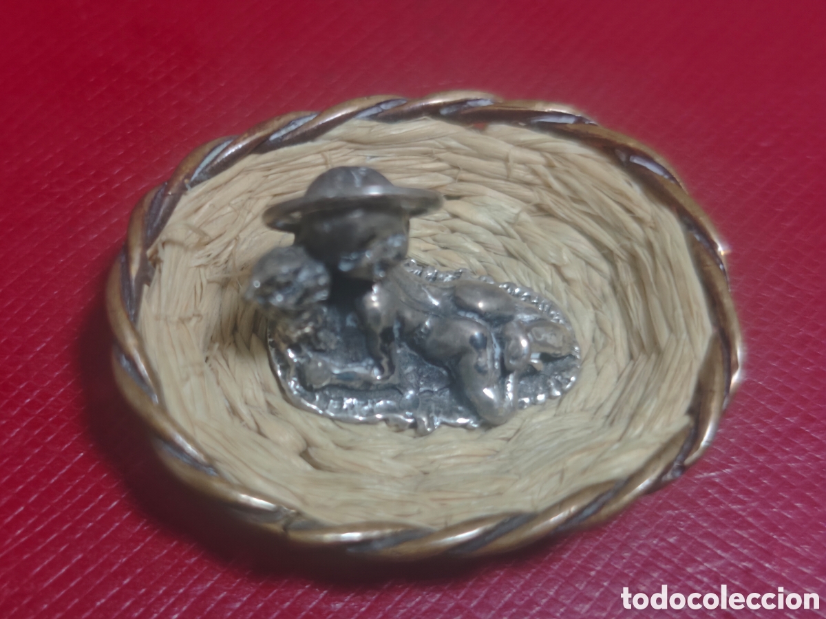 Joyeria: Cesta en plata de ley mimbre y cobre