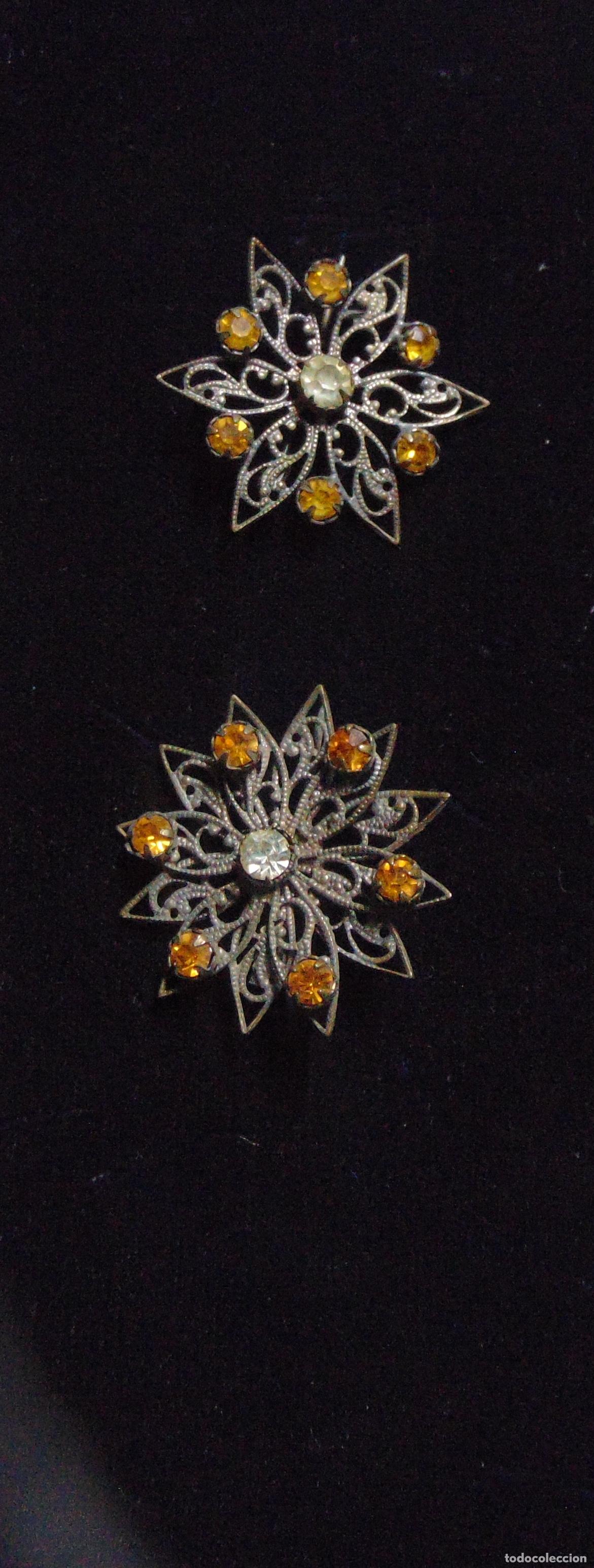Joyeria: LOTE ANTIGUOS BROCHES DE FILINGRANA, 3,3x3,3CM