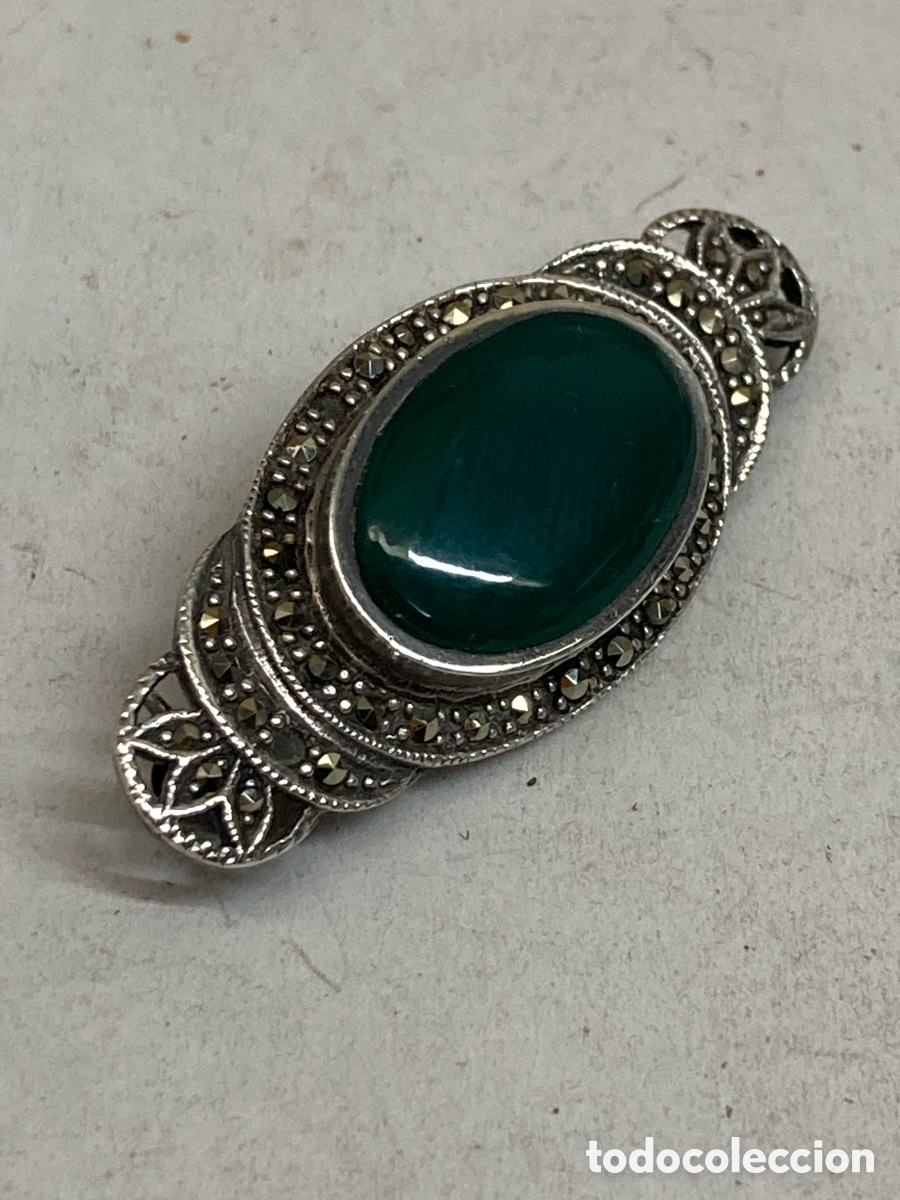 Joyeria: Broche de plata engastado B243