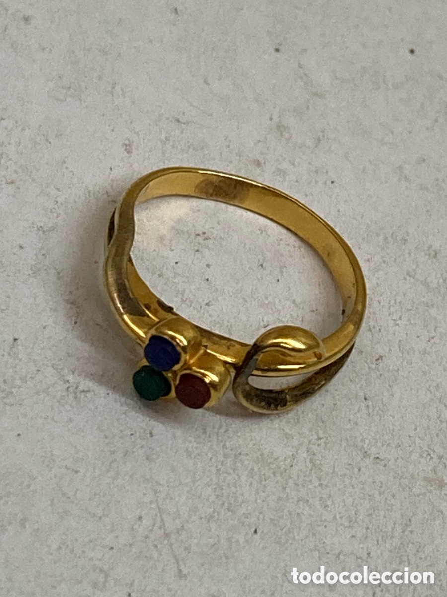 Joyeria: Anillo de plata dorado S539