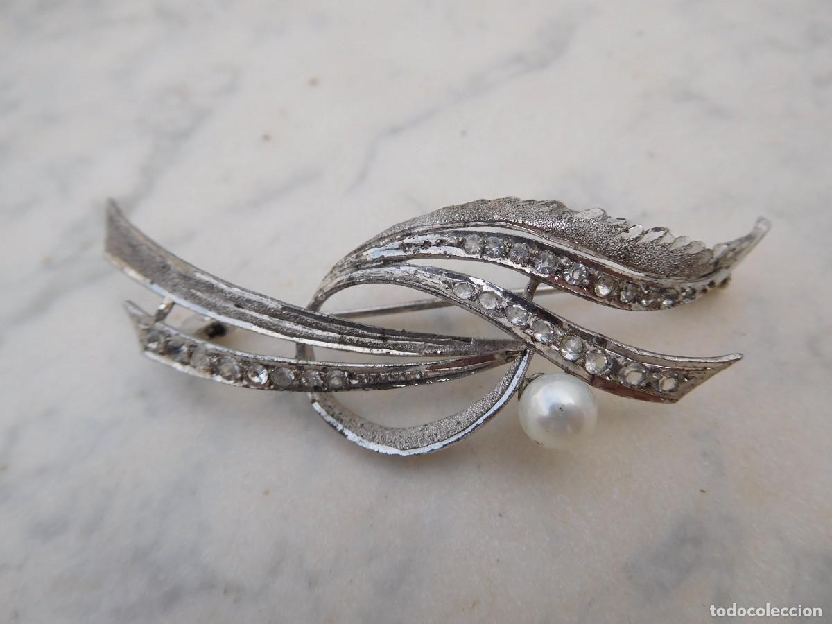 Joyeria: Broche vintage de plata rodiada - Foto 1