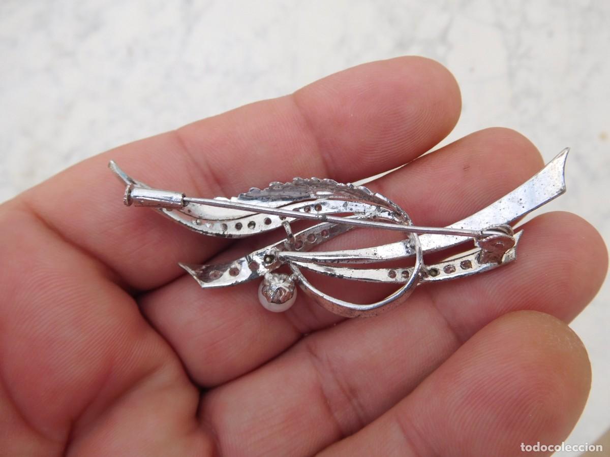 Joyeria: Broche vintage de plata rodiada - Foto 4
