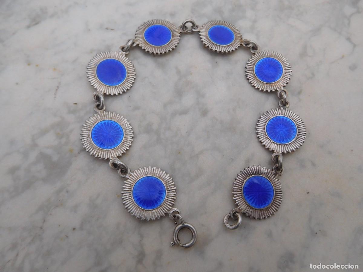 Joyeria: Pulsera vintage de plata y esmaltes - Foto 2