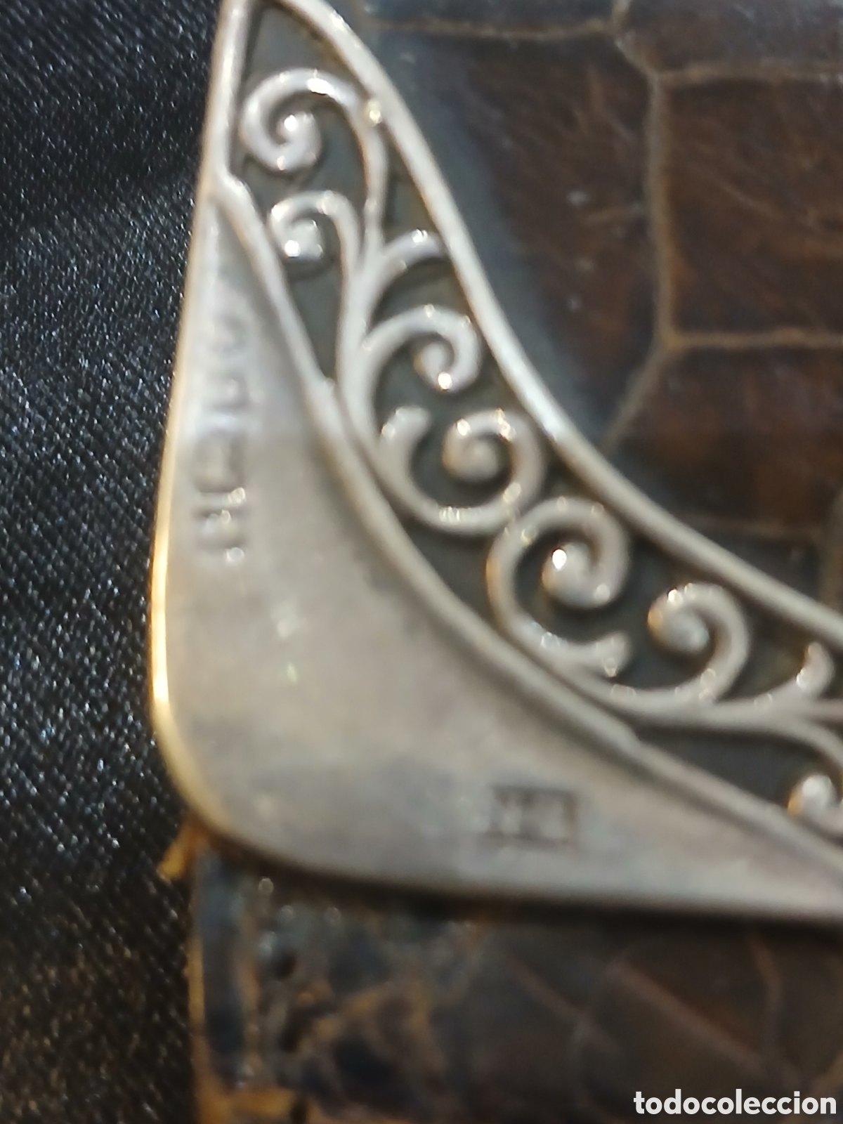 Joyeria: Monedero de plata y piel antiguo - Foto 2