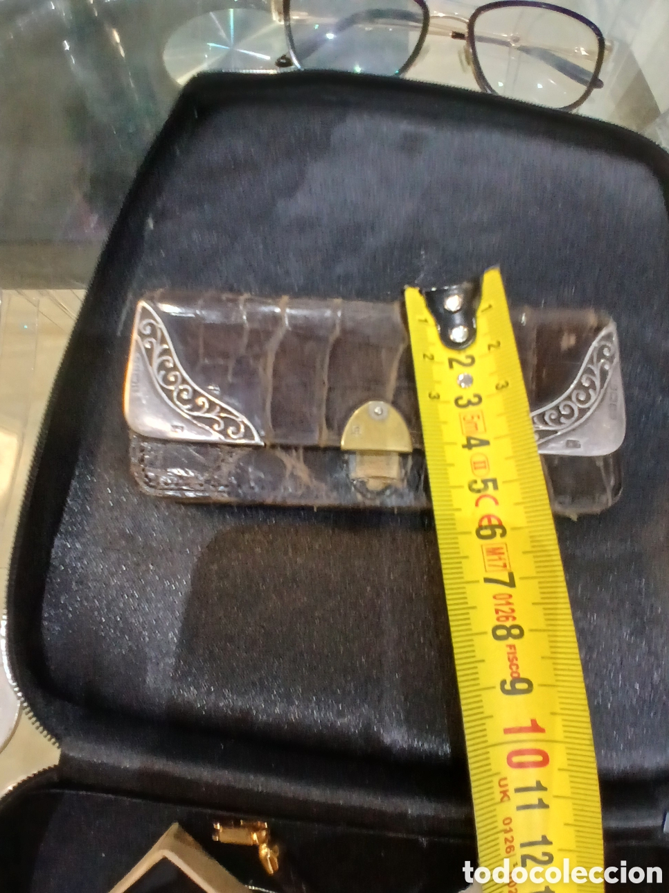 Joyeria: Monedero de plata y piel antiguo - Foto 8