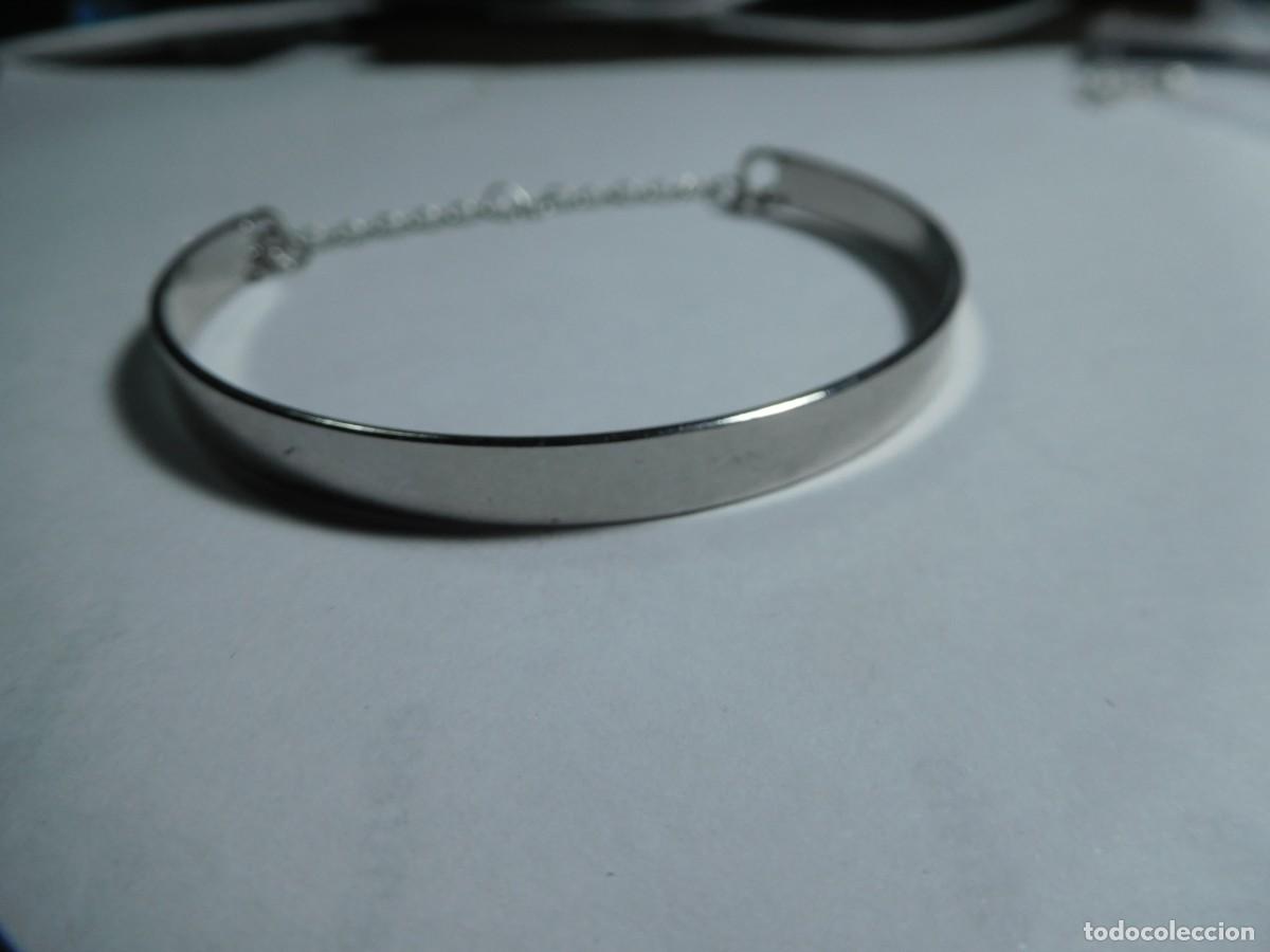 Joyeria: Pulsera ajustable de acero inoxidable, destellante, elegante