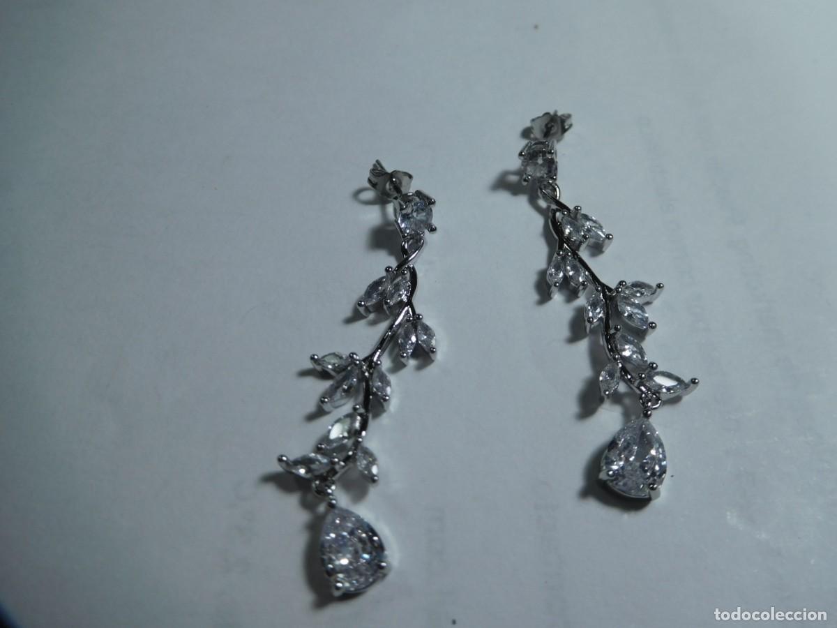 Joyeria: pendientes largos inoxidable, destellante, elegante - Foto 1