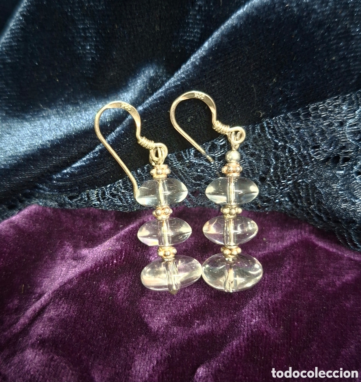 Joyeria: Pendientes de plata 925 y cristal