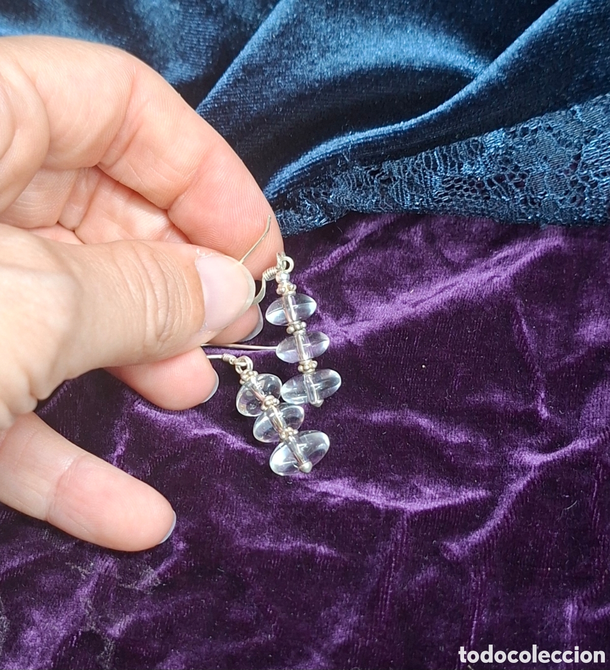Joyeria: Pendientes de plata 925 y cristal - Foto 6