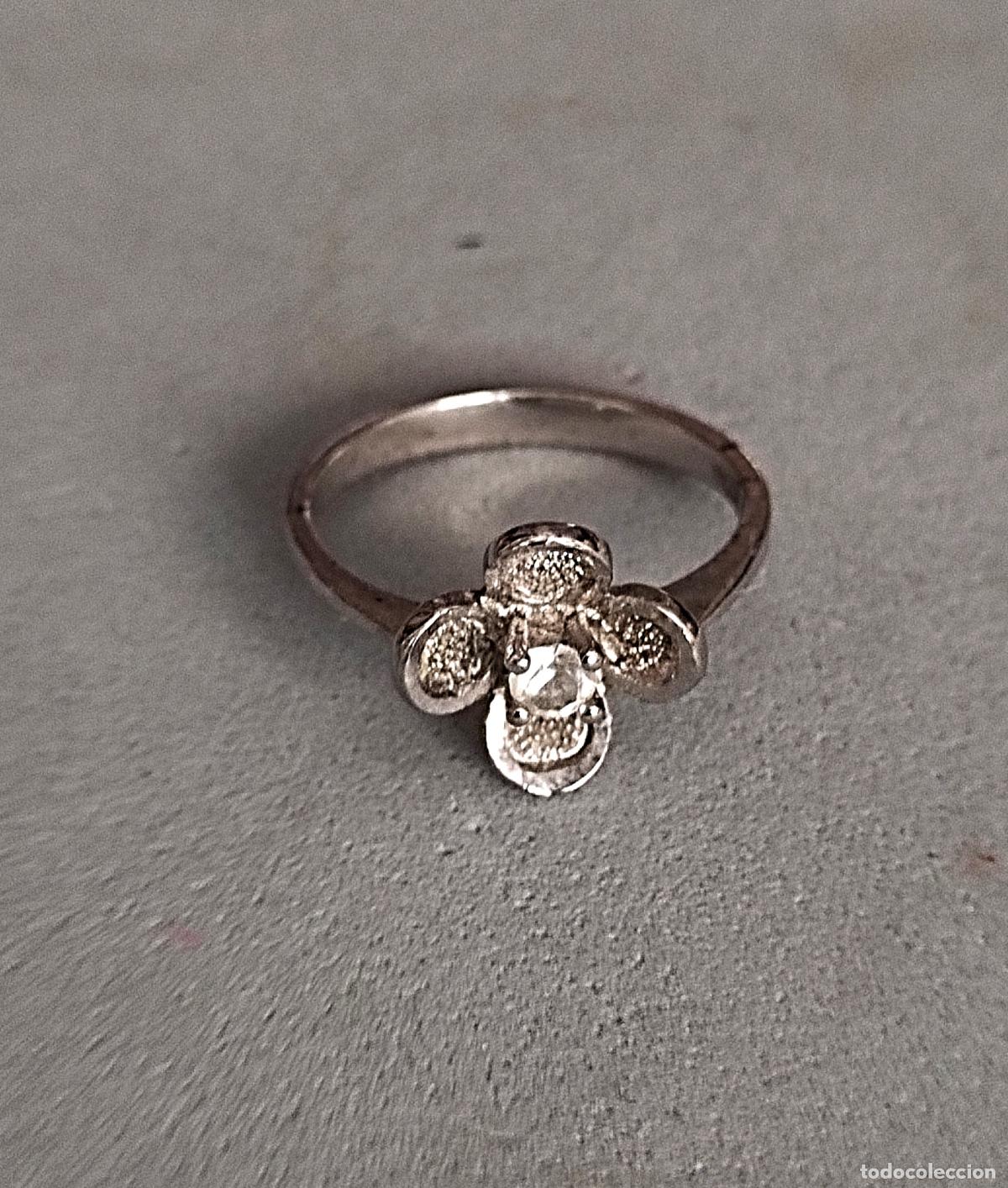 Joyeria: Anillo plata de ley contrastada, flor. - Foto 2