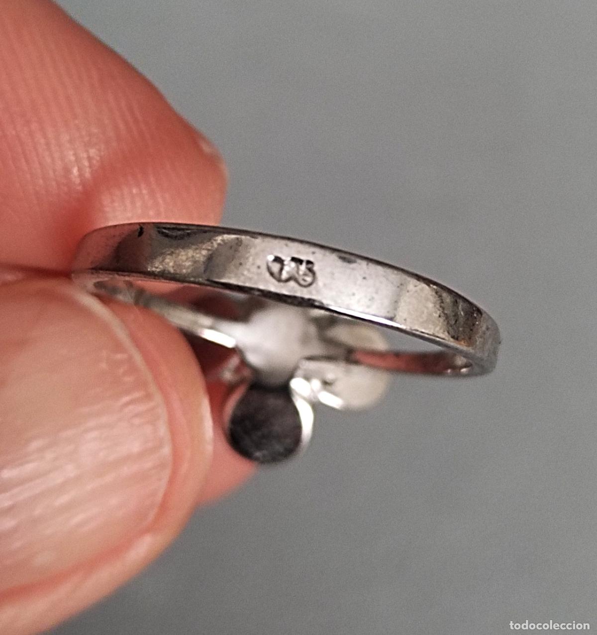 Joyeria: Anillo plata de ley contrastada, flor. - Foto 3