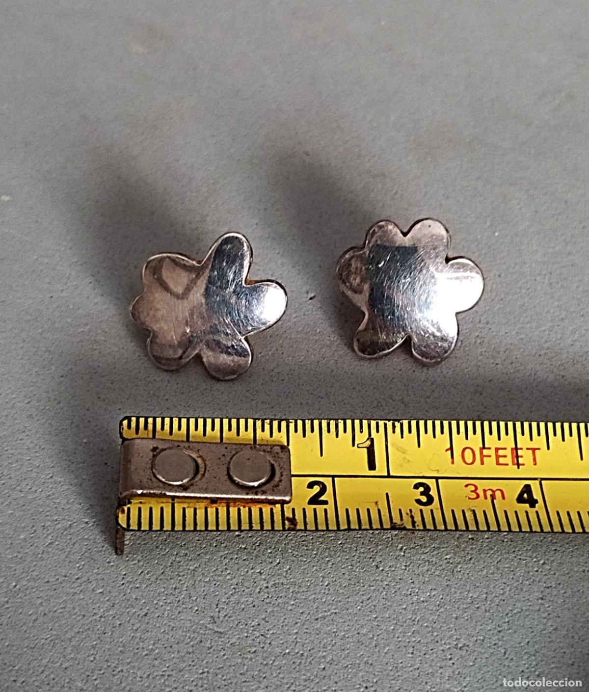 Joyeria: Pendientes plata de ley forma flor. - Foto 2