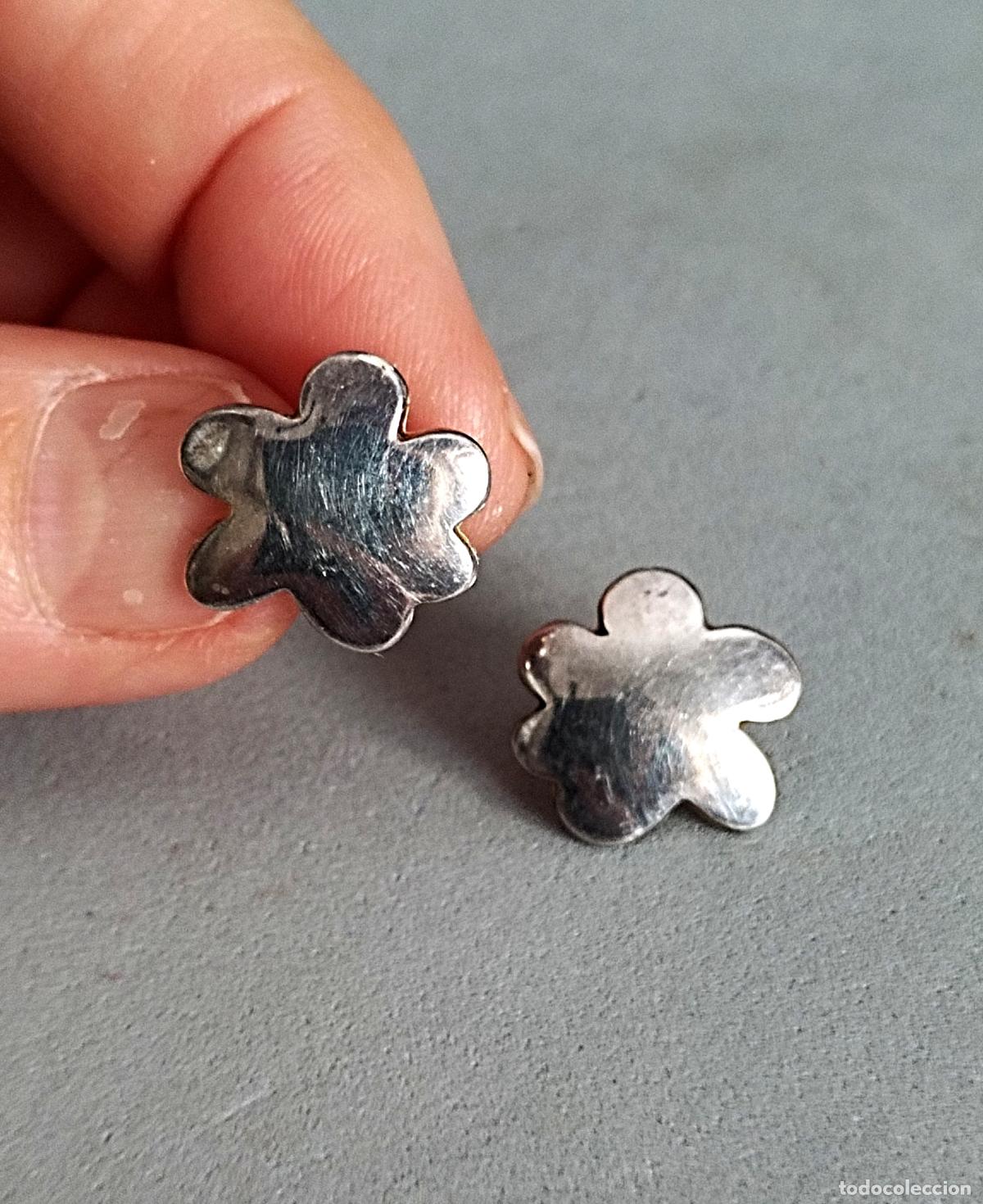 Joyeria: Pendientes plata de ley forma flor. - Foto 3
