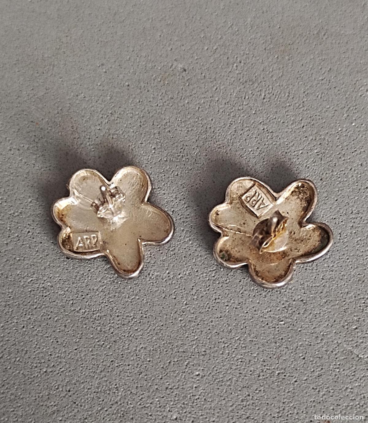 Joyeria: Pendientes plata de ley forma flor. - Foto 4
