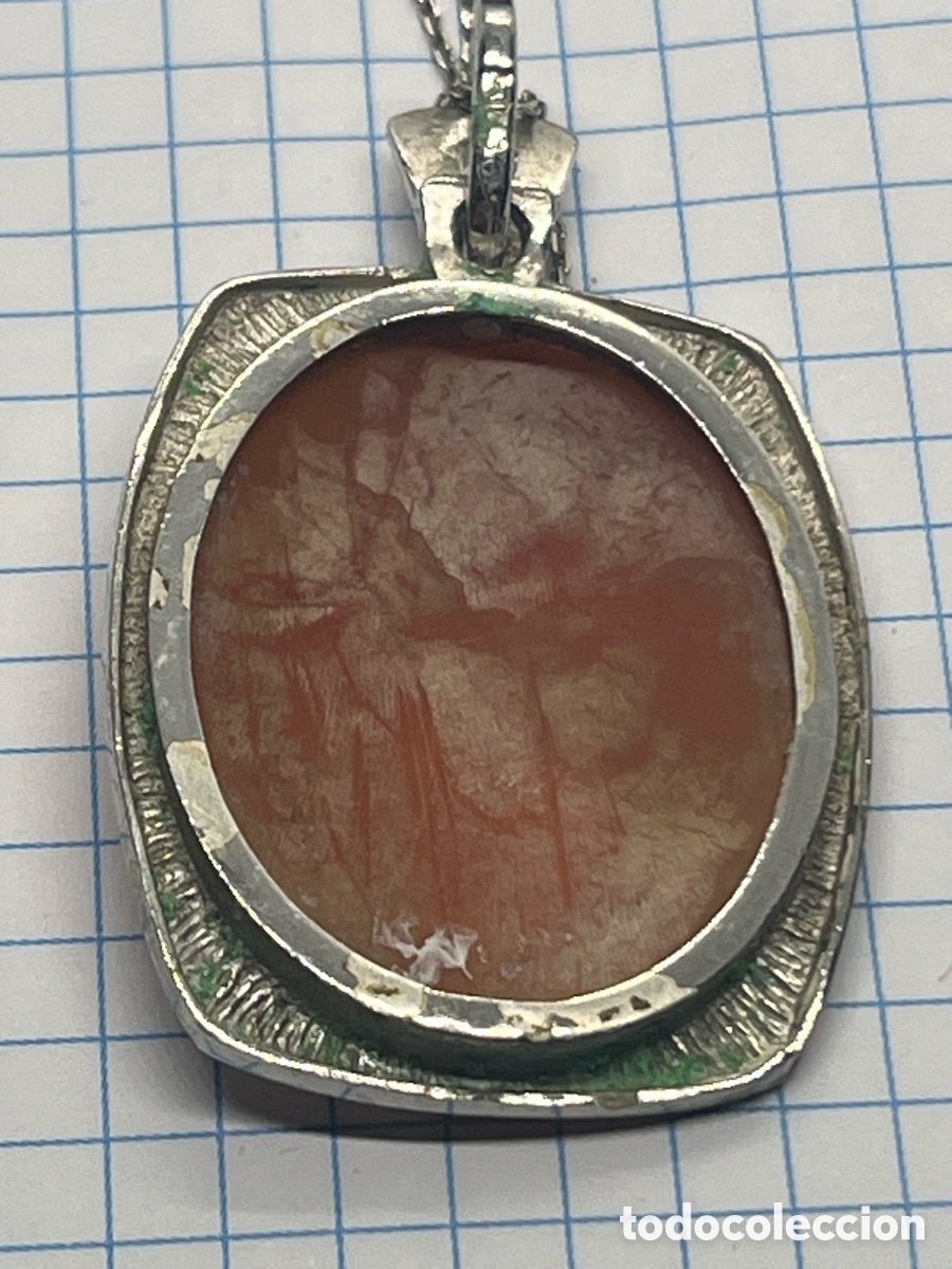 Joyeria: CAMAFEO DE CONCHA SIGLO XIX CON CADENA DE PLATA - Foto 3
