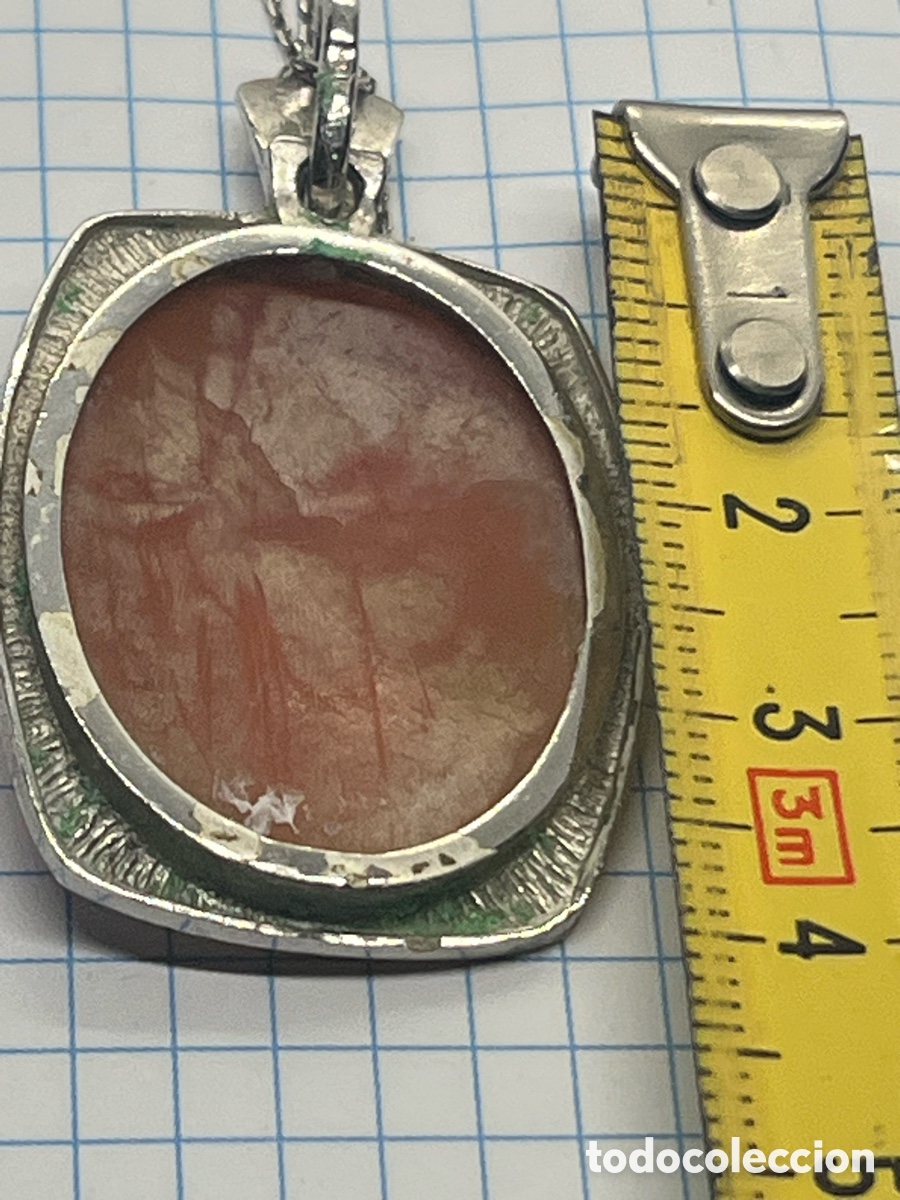 Joyeria: CAMAFEO DE CONCHA SIGLO XIX CON CADENA DE PLATA - Foto 4