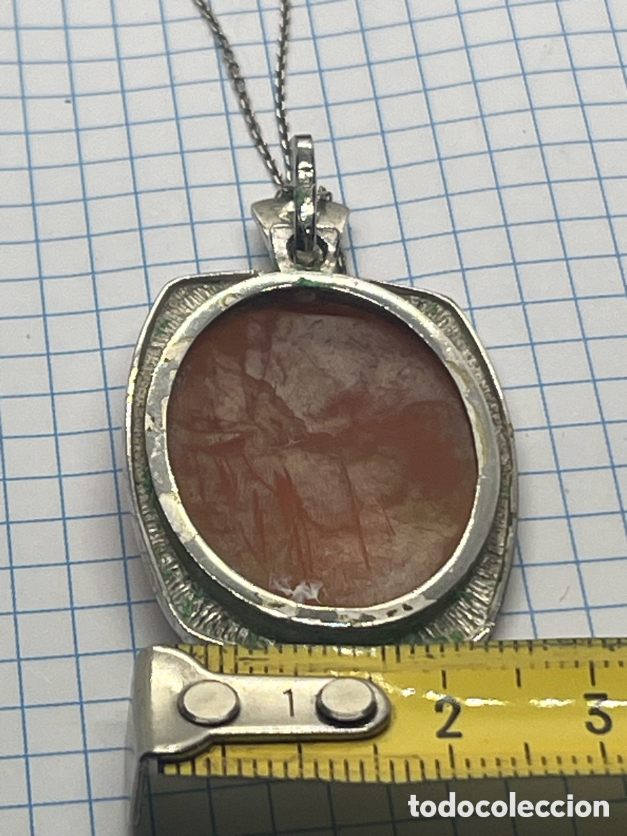 Joyeria: CAMAFEO DE CONCHA SIGLO XIX CON CADENA DE PLATA - Foto 5
