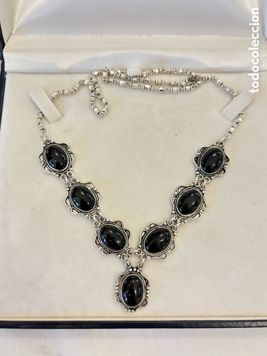 Joyeria: Collar plata y obsidiana negra. - Foto 2