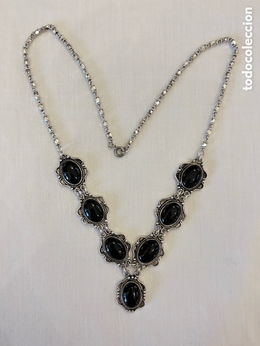 Joyeria: Collar plata y obsidiana negra. - Foto 3