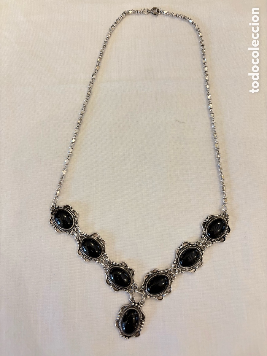 Joyeria: Collar plata y obsidiana negra. - Foto 4