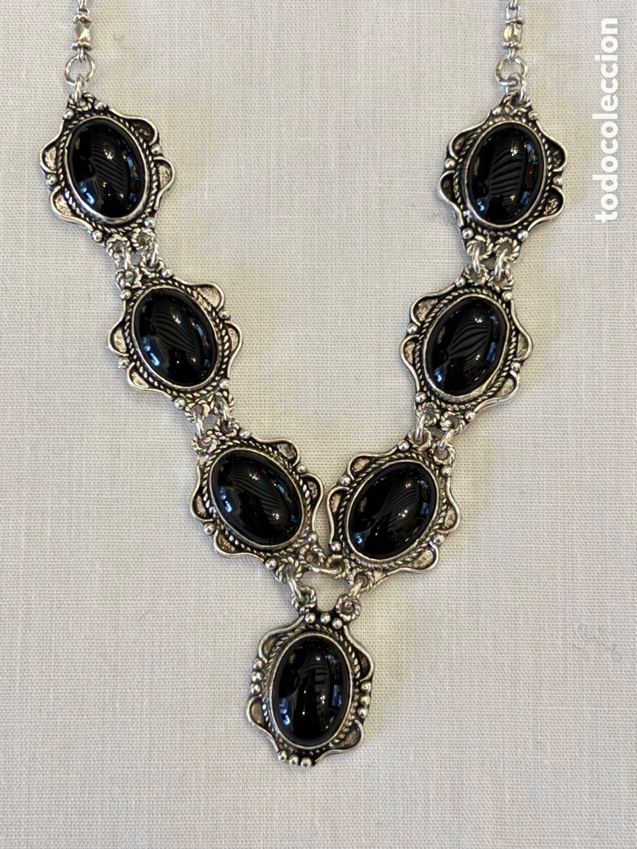 Joyeria: Collar plata y obsidiana negra. - Foto 5