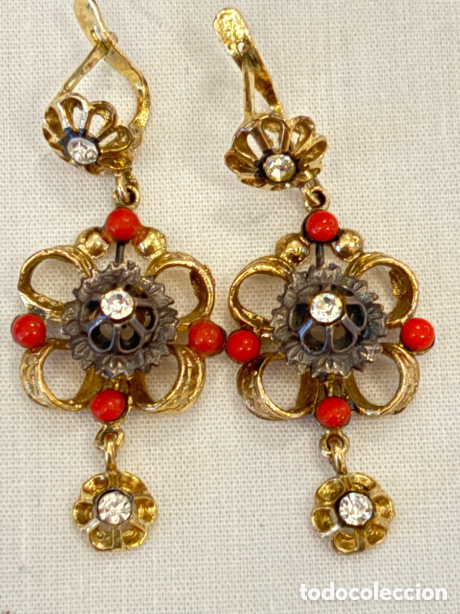 Joyeria: Pendientes de plata con de ba&ntilde;o de oro - Foto 2