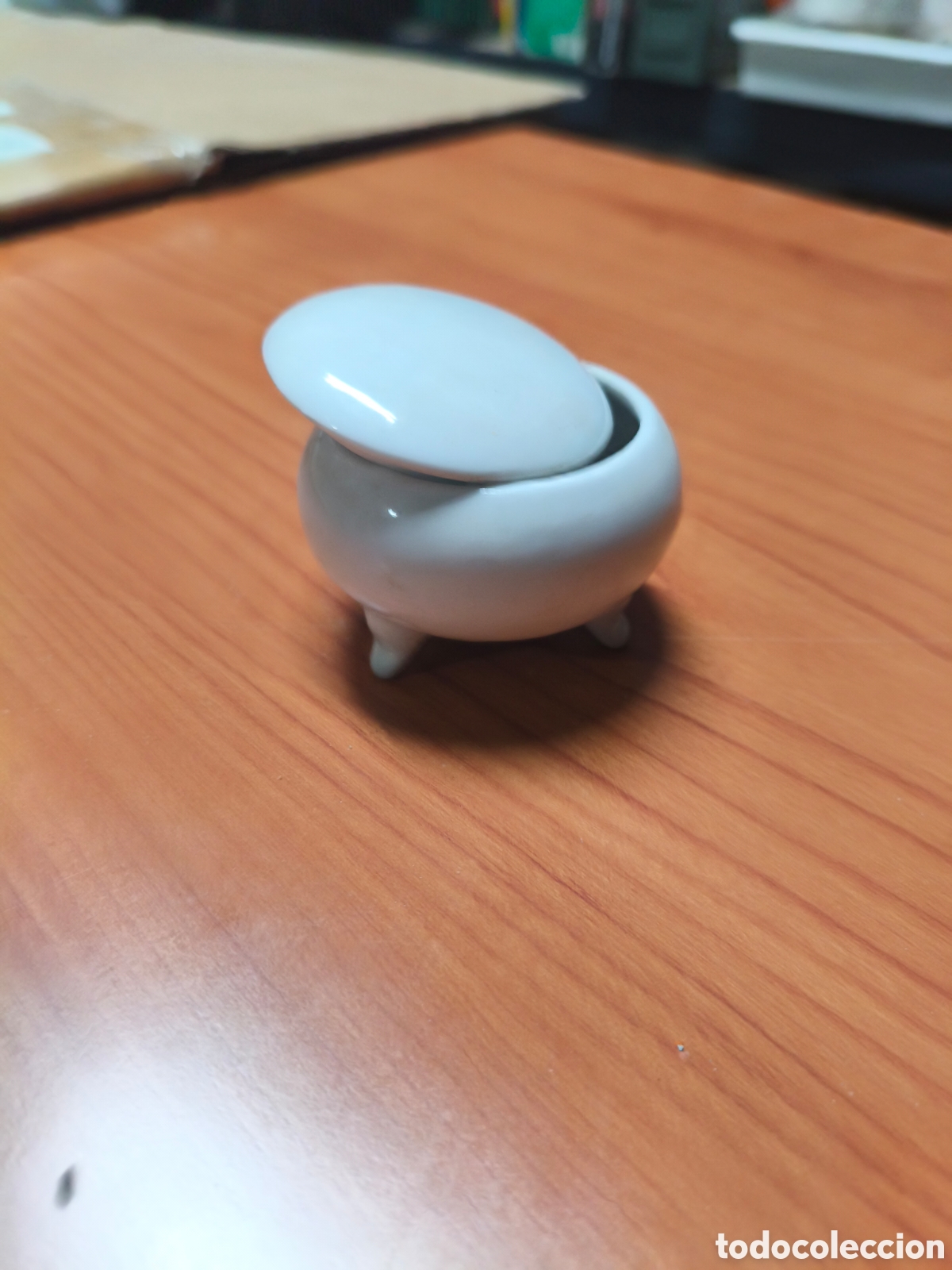 Joyeria: Mini joyero / tarrito de porcelana blanca