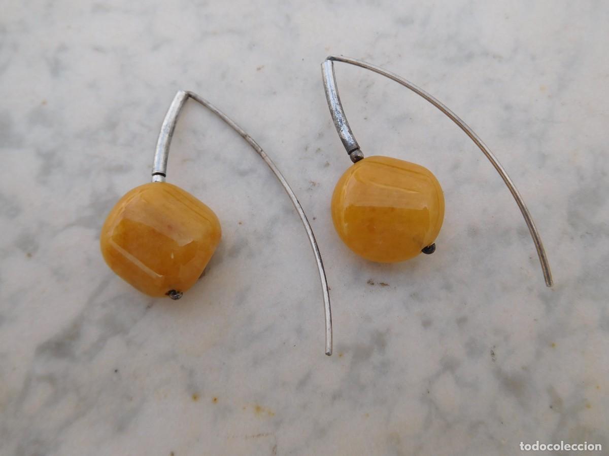 Joyeria: Pendientes de plata y mineral