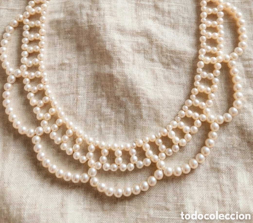 Jewelry: Collar Gargantilla de perlas blancas