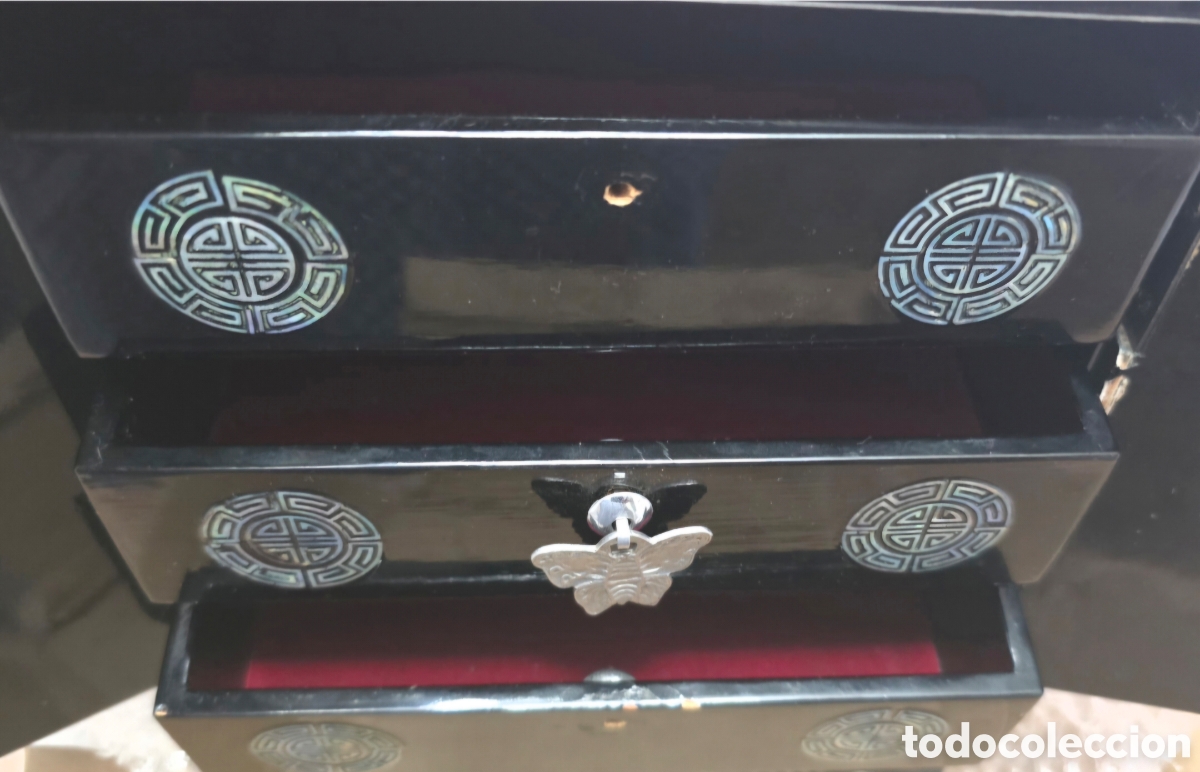 Joyeria: Joyero de N&aacute;car antiguo Precioso - Foto 3